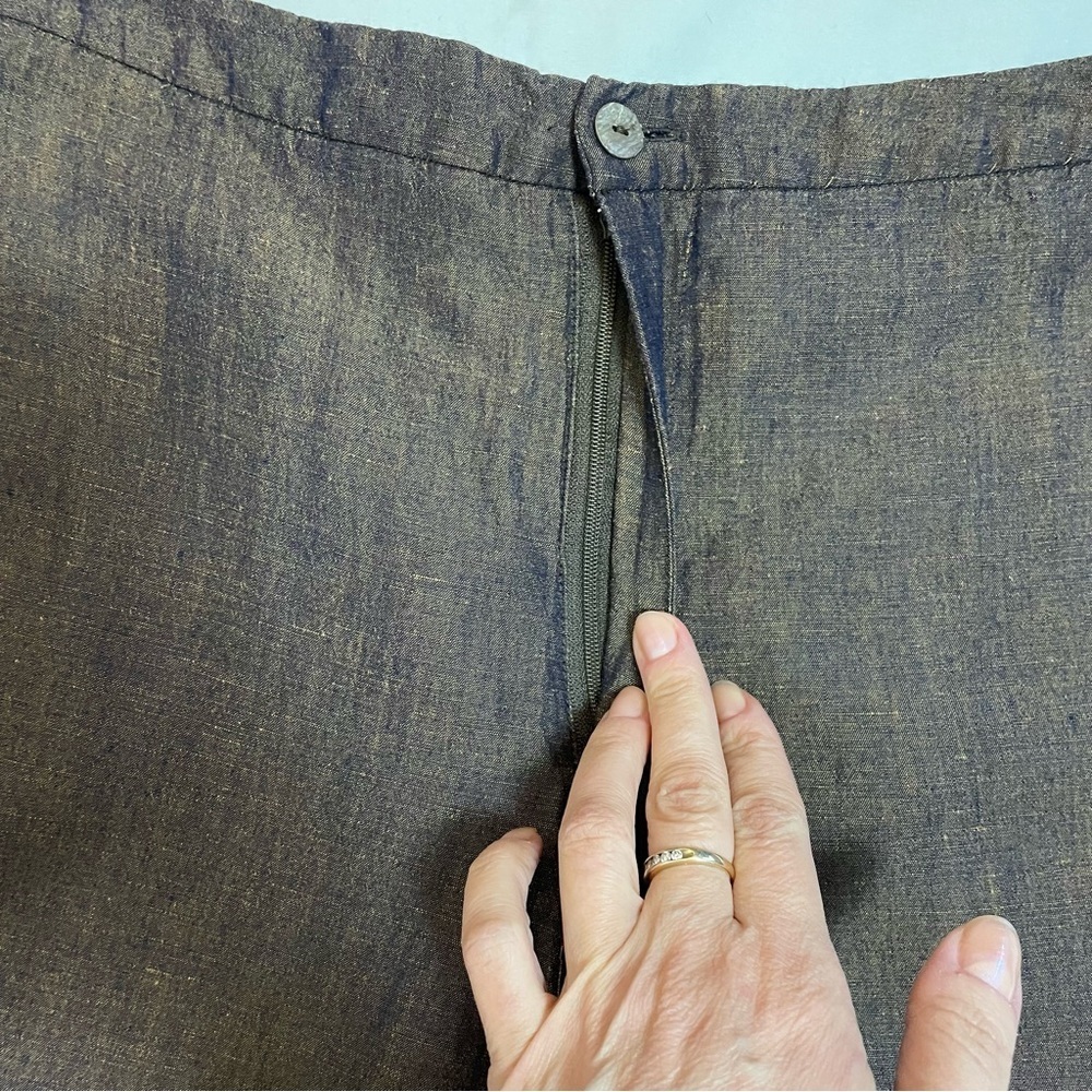 Chico's Design Linen Blend Brown Capri Pants Size 0 US S - Picture 4 of 6